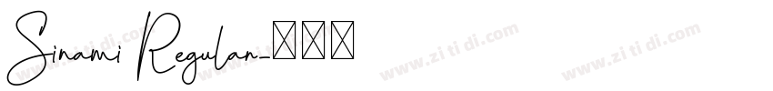 Sinami Regular字体转换